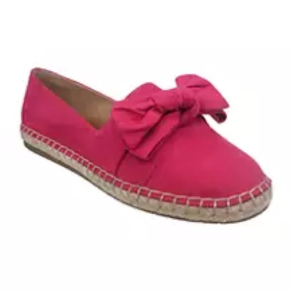 crown & ivy Shoes - Crown &‎ Ivy Women's Fiona Bow Espadrille Flats Fuschia 8.5